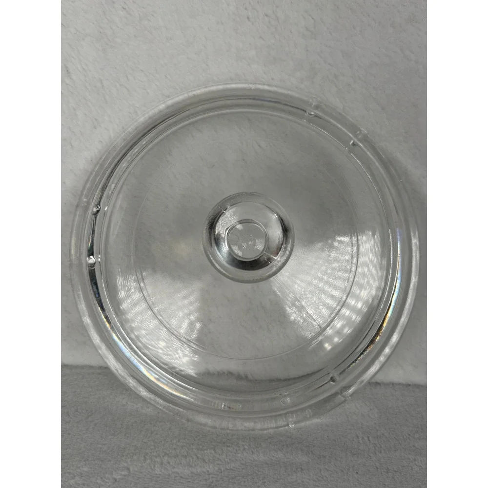 Pyrex P81C B Glass Lid Clear Excellent Replacement Part 6 in Round Knob Handle